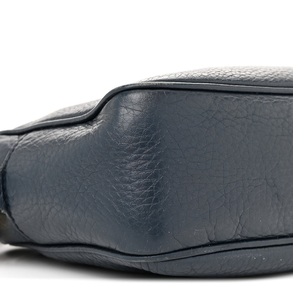 Gucci Pebbled Calfskin Small Soho Disco Bag Blue