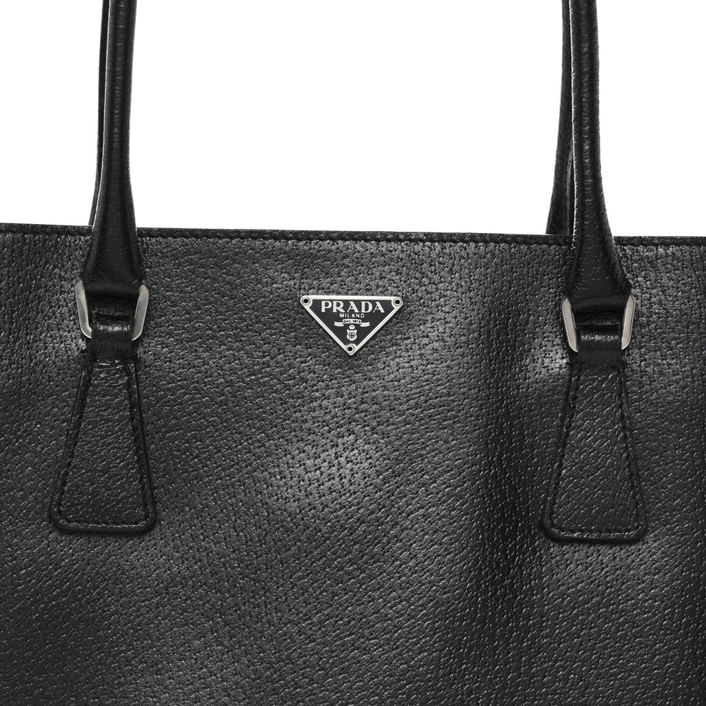Prada Cinghiale Triangle Tote Black