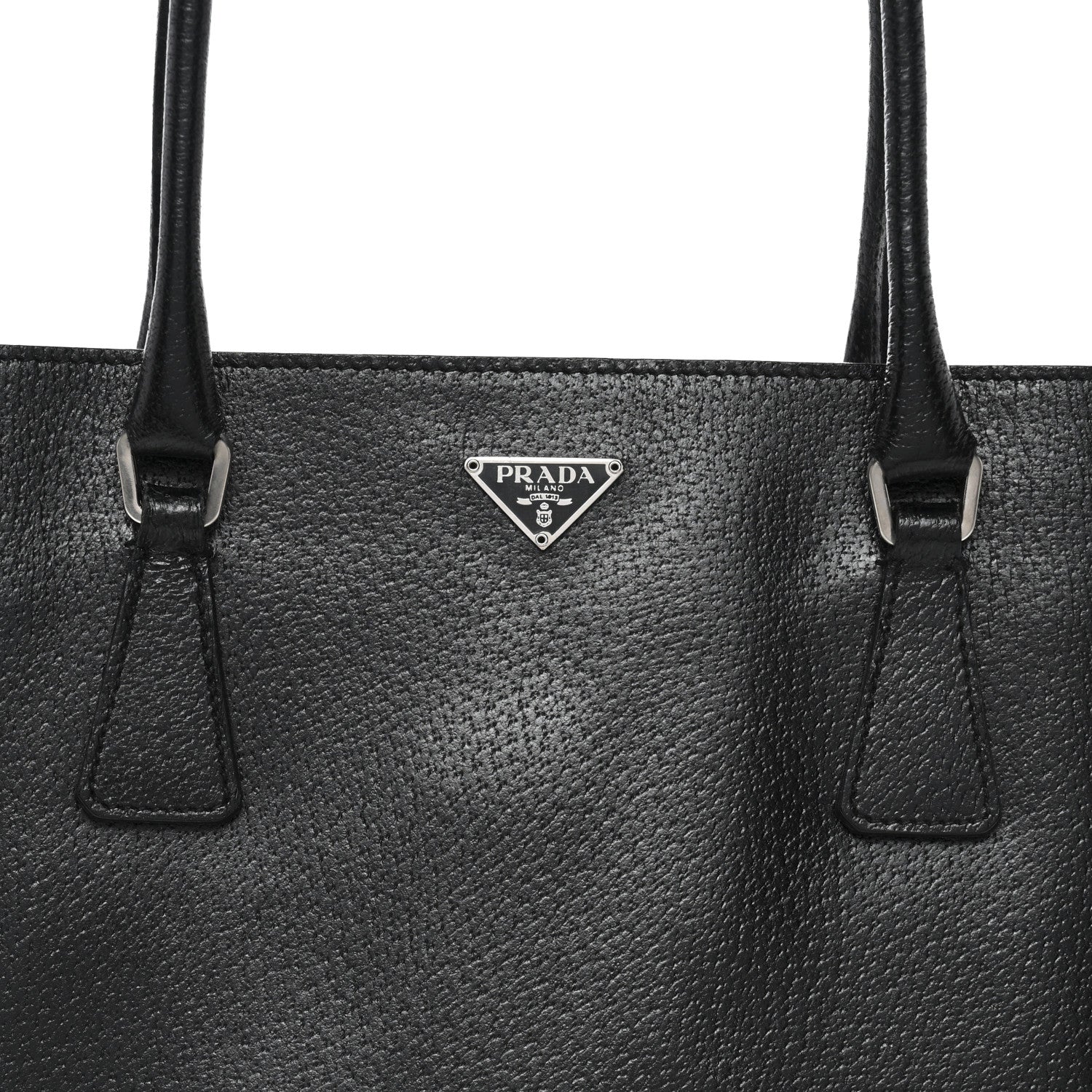Prada Cinghiale Triangle Tote Black