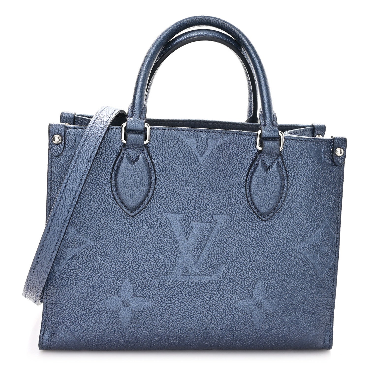 Louis Vuitton Metallic Empreinte Monogram Giant Onthego PM Navy Nacre