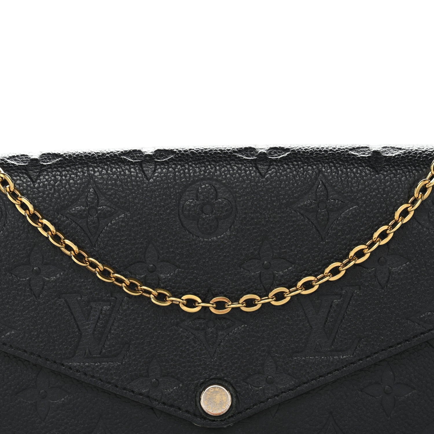 Louis Vuitton Empreinte Pochette Felicie Chain Wallet Black