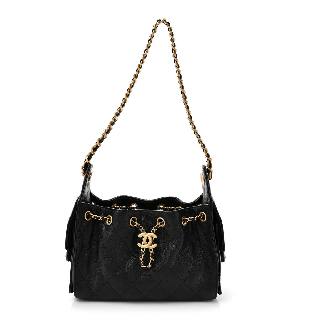 Chanel Caviar Quilted Mini Chanel 25 Handbag Black