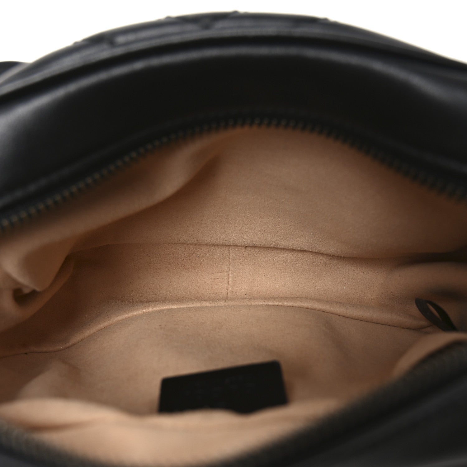 Gucci Calfskin Matelasse Mini GG Marmont Chain Shoulder Bag Black