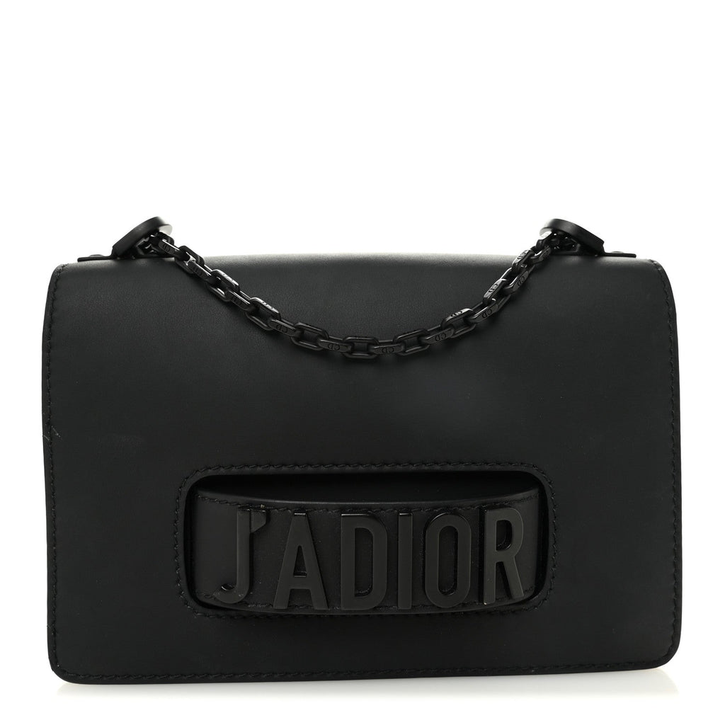 Christian Dior Ultra Matte Calfskin J'Adior Chain Flap Bag Black
