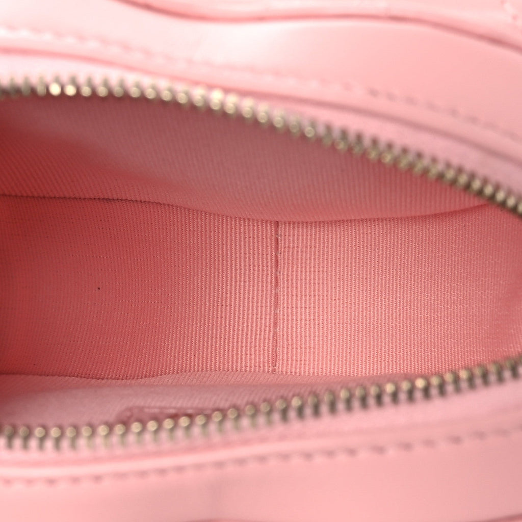 Chanel Lambskin Quilted CC In Love Heart Waist Belt Bag With Chain Light Pink
