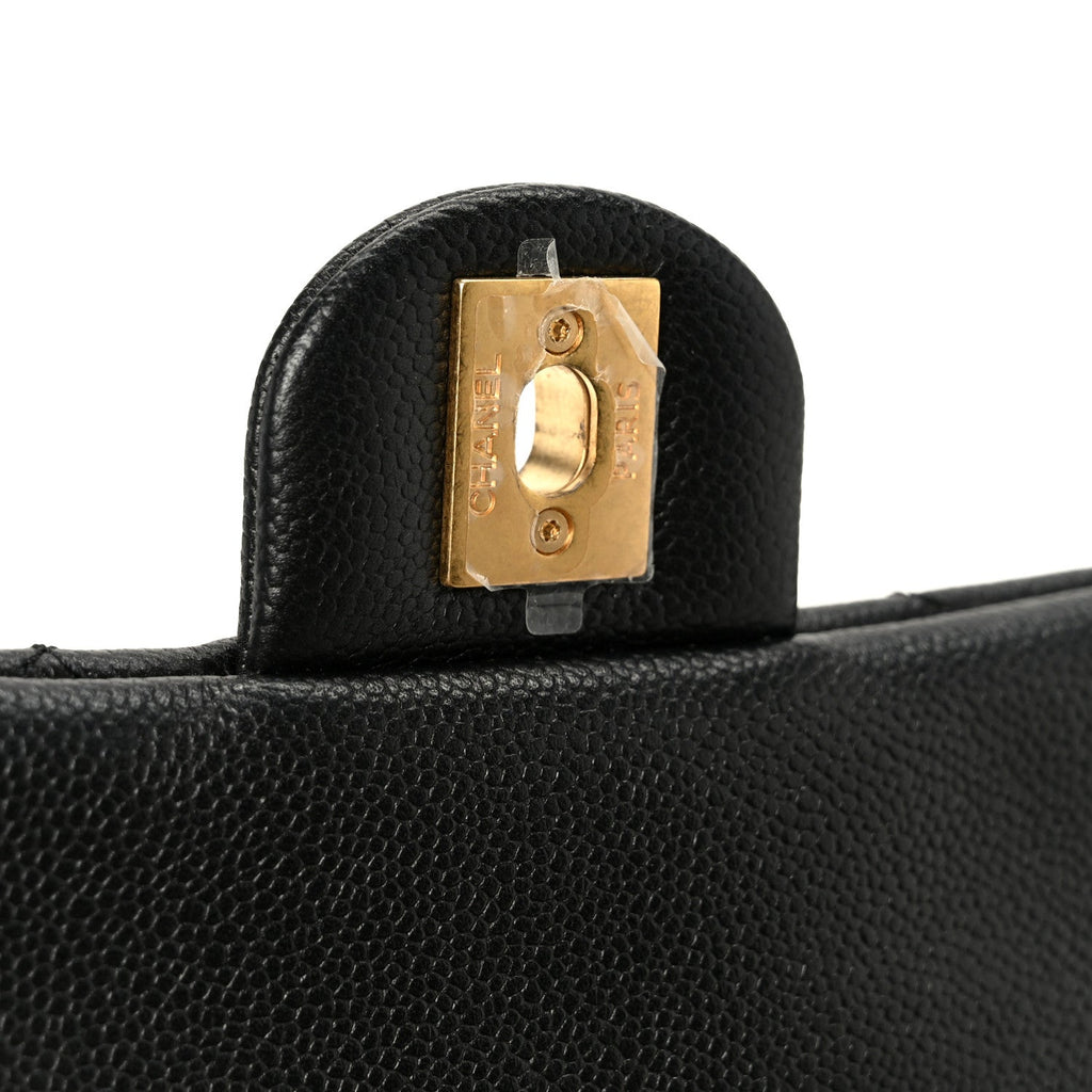 Chanel Caviar Quilted Mini Sweetheart Rectangular Flap Black