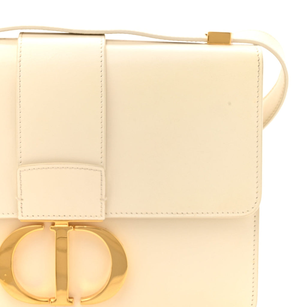 Christian Dior Box Calfskin 30 Montaigne Flap Bag Latte