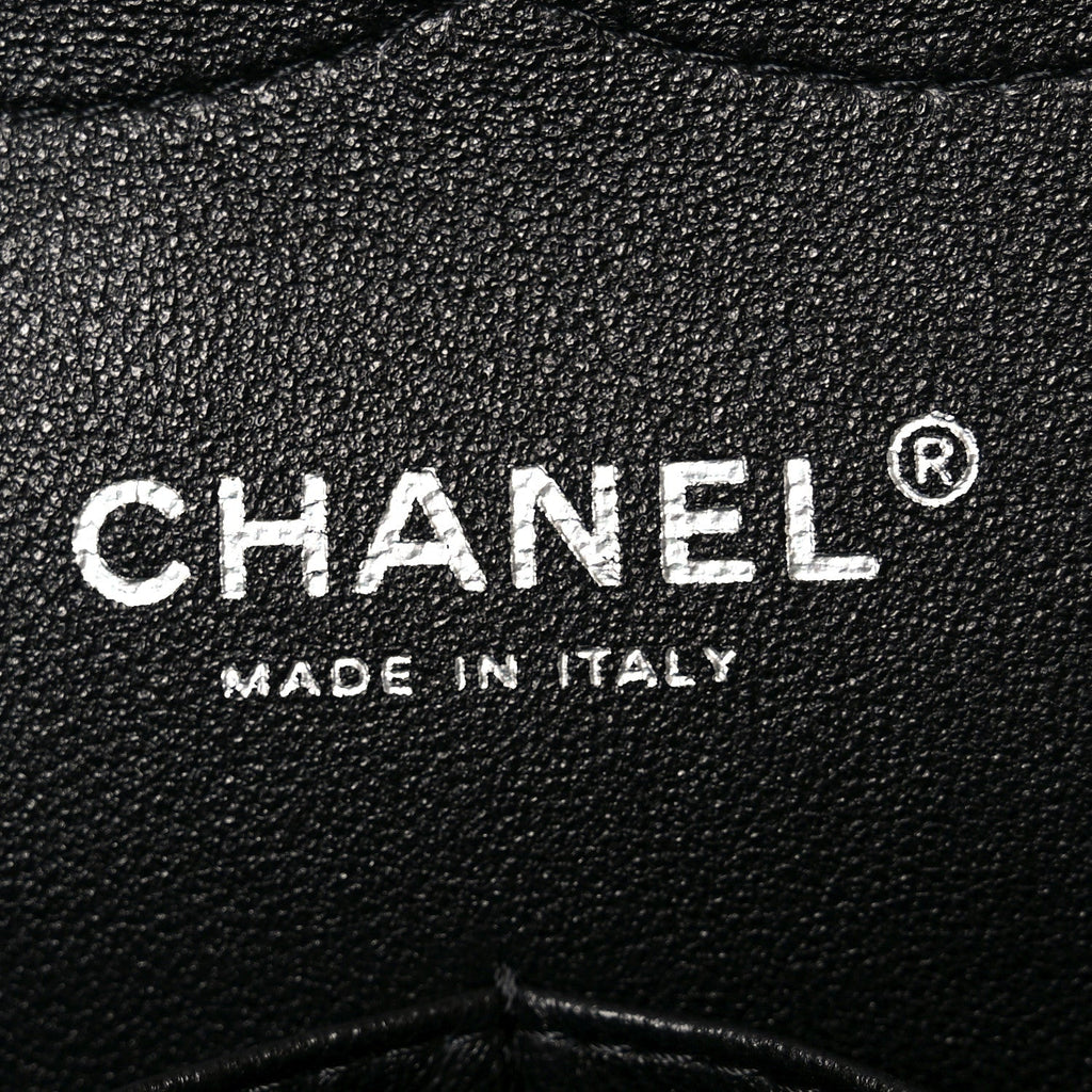 Chanel Patent Quilted Jumbo Double Flap Black