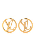 Louis Vuitton Metal Louise Hoop Earrings Gold