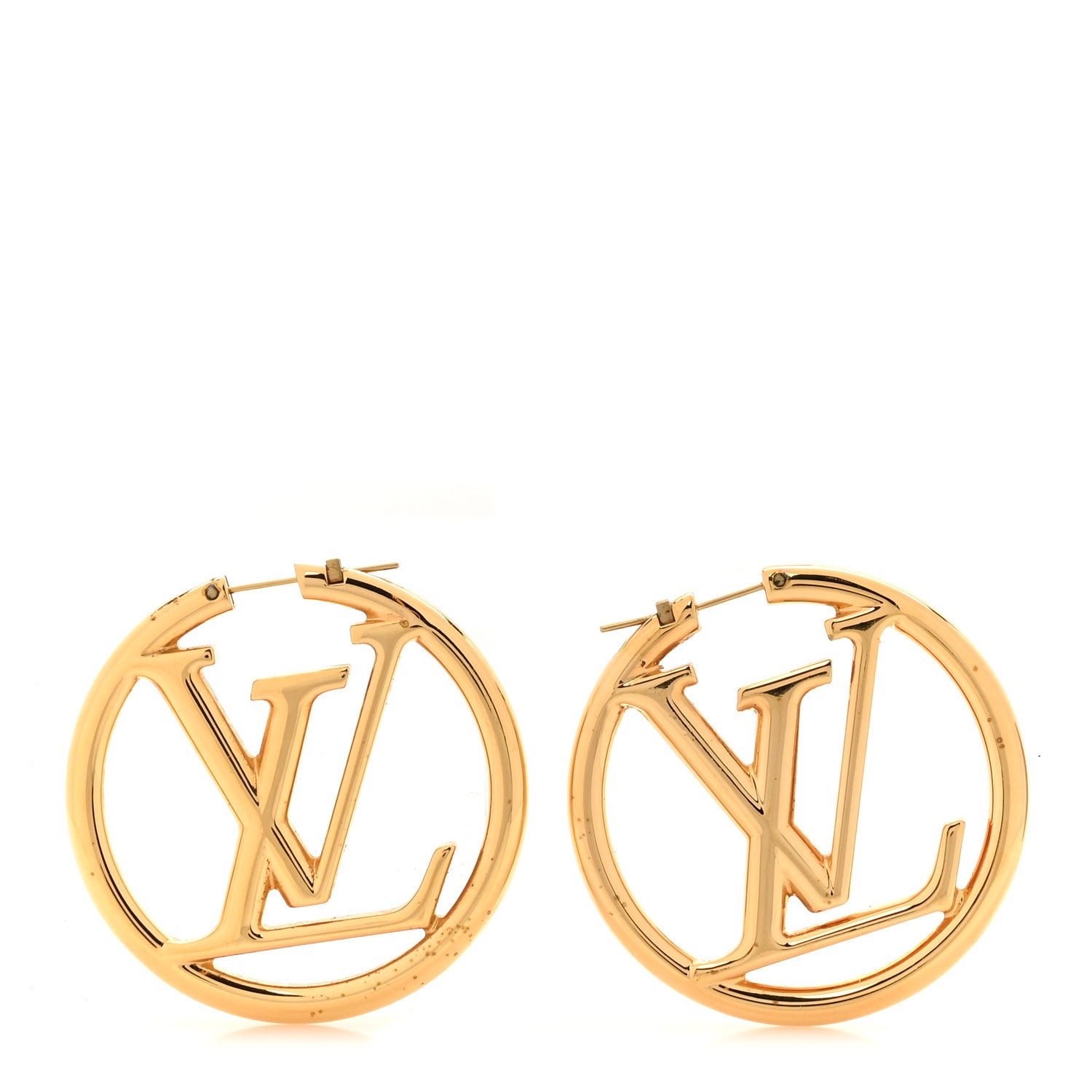 Louis Vuitton Metal Louise Hoop Earrings Gold