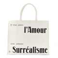 Christian Dior Calfskin Large Surrealism Book Tote Ivory