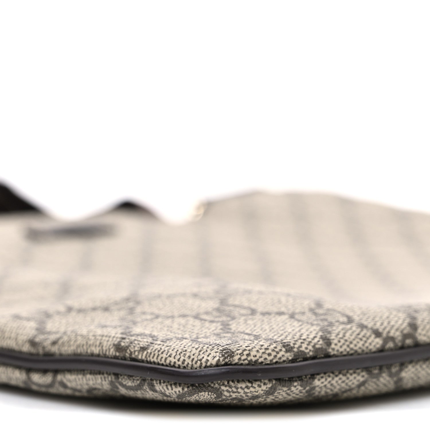 Gucci GG Supreme Monogram Medium Flat Messenger Bag Dark Brown