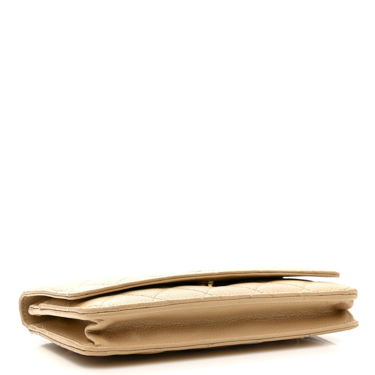 Chanel Caviar Quilted Wallet On Chain WOC Beige