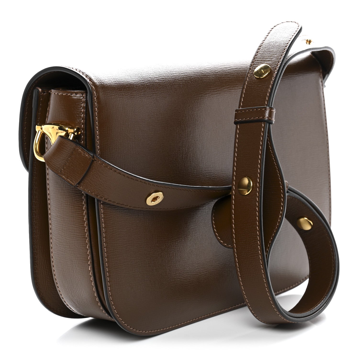 Gucci Azalea Calfskin Horsebit 1955 Shoulder Bag Brown Sugar