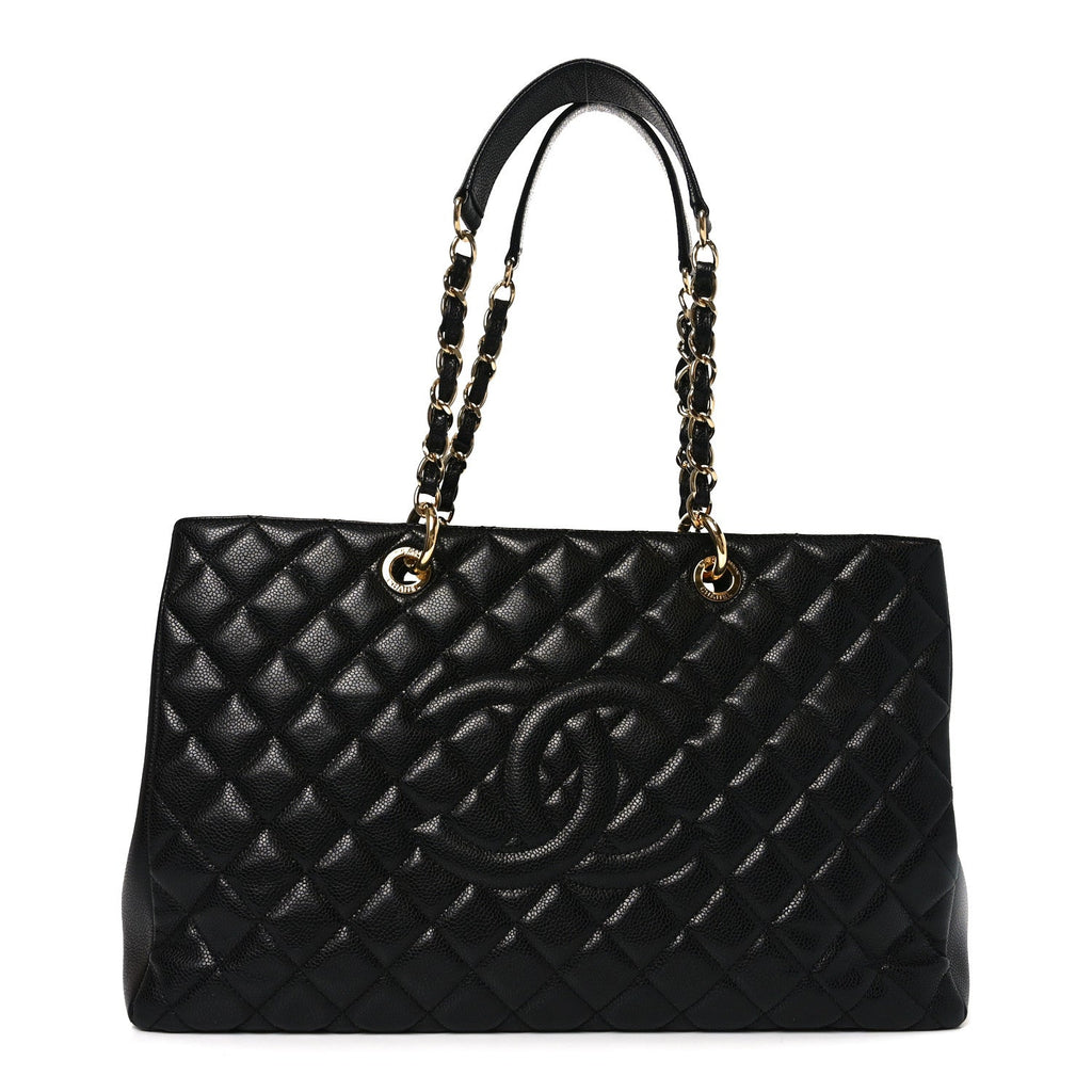 Chanel Caviar Quilted XL Grand Shopping Tote GST Black