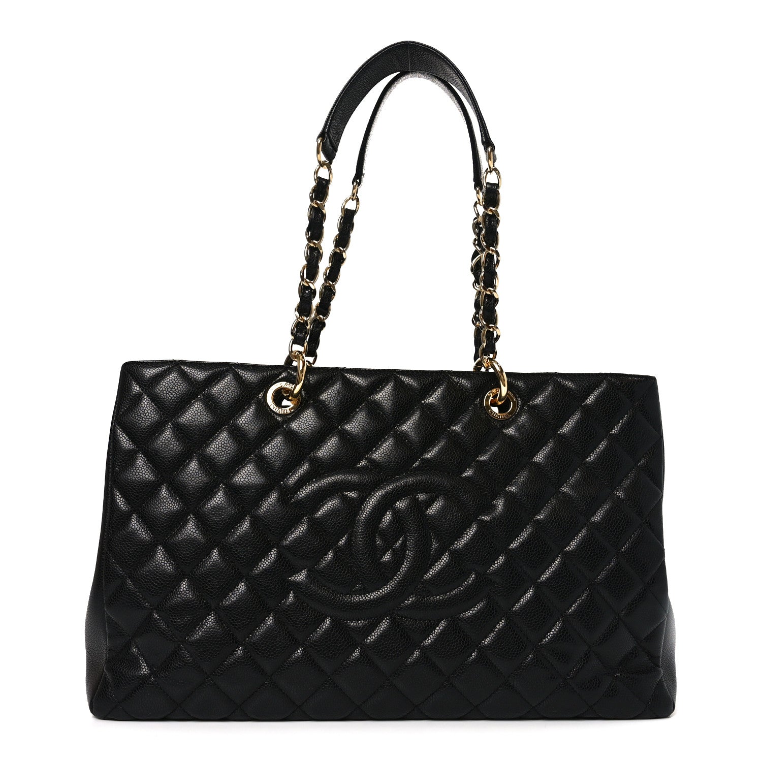 Chanel Caviar Quilted XL Grand Shopping Tote GST Black