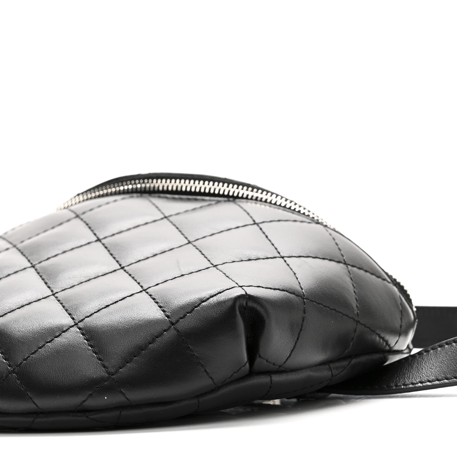 Chanel Calfskin Quilted Waist Belt Bag Black