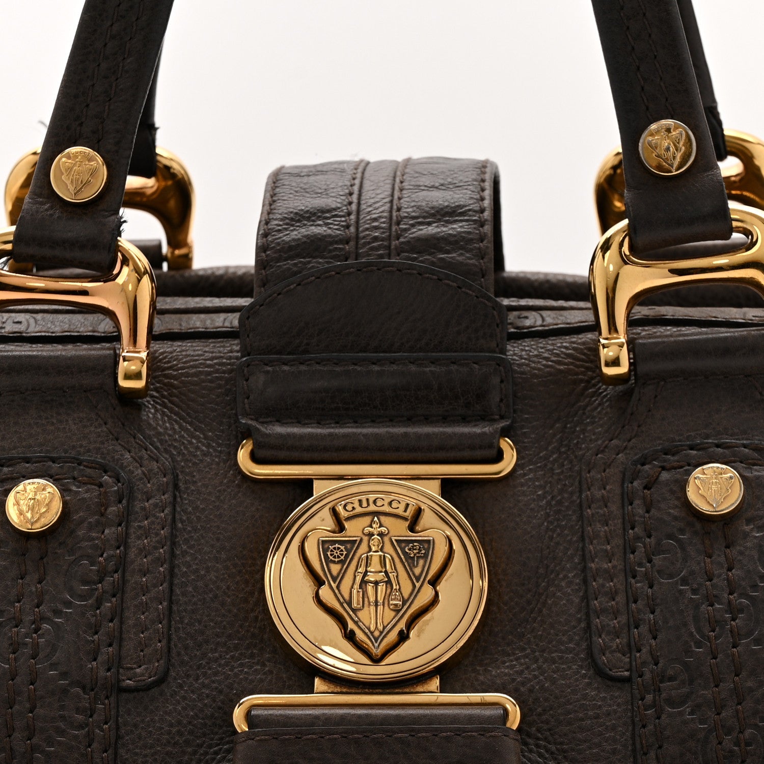 Gucci Guccissima Aviatrix Medium Boston Chocolate