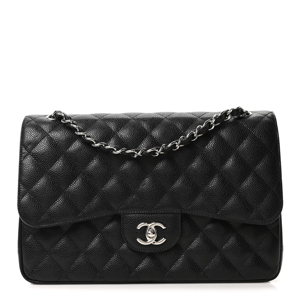 Chanel Caviar Quilted Jumbo Double Flap Black
