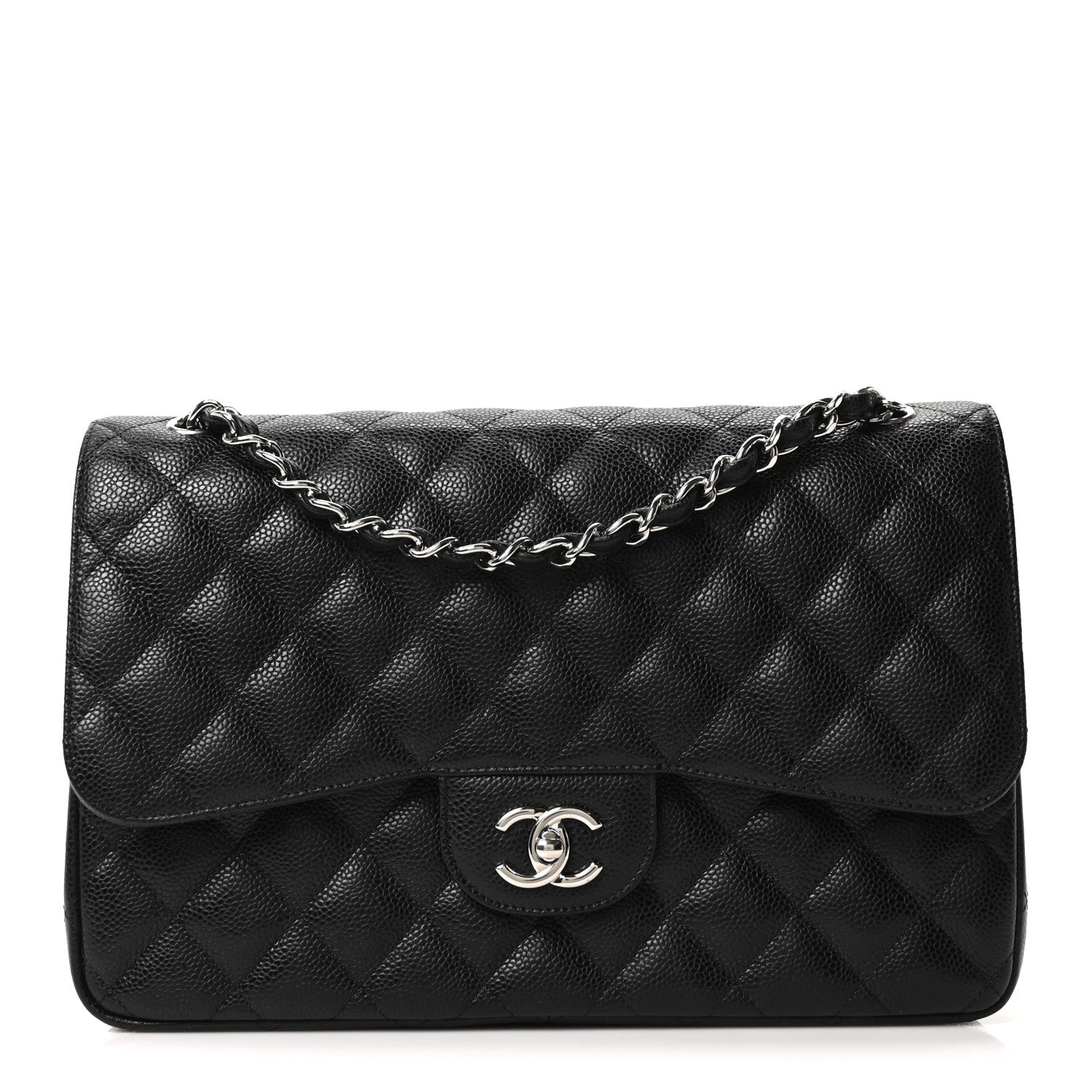 Chanel Caviar Quilted Jumbo Double Flap Black
