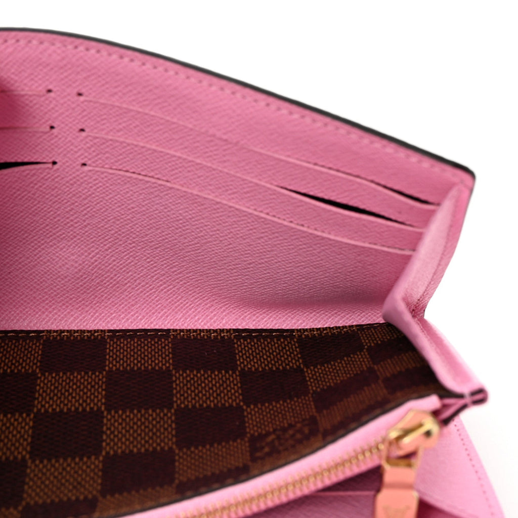 Louis Vuitton Damier Ebene 2023 Christmas Animation Ice Skating Sarah Wallet Pink