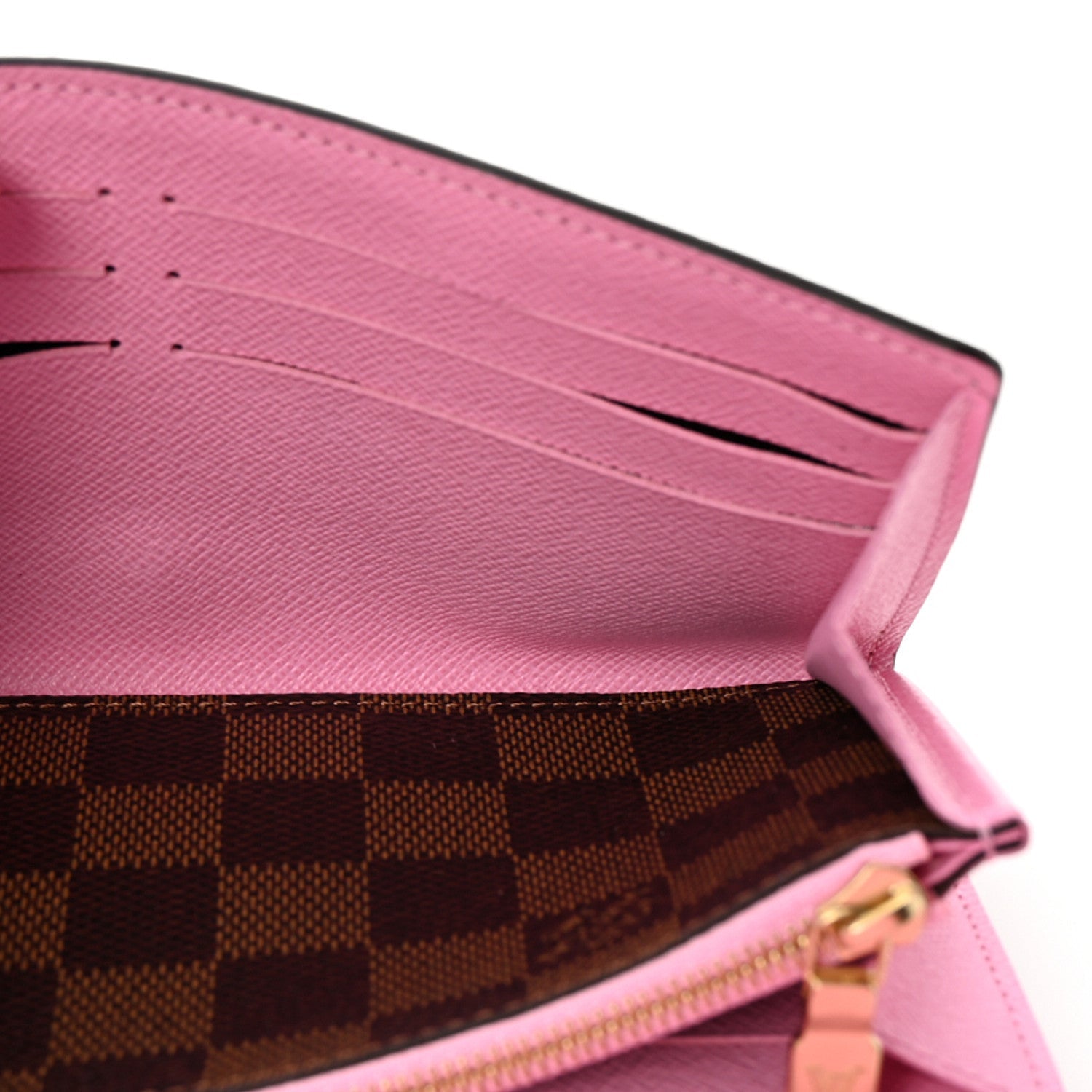 Louis Vuitton Damier Ebene 2023 Christmas Animation Ice Skating Sarah Wallet Pink