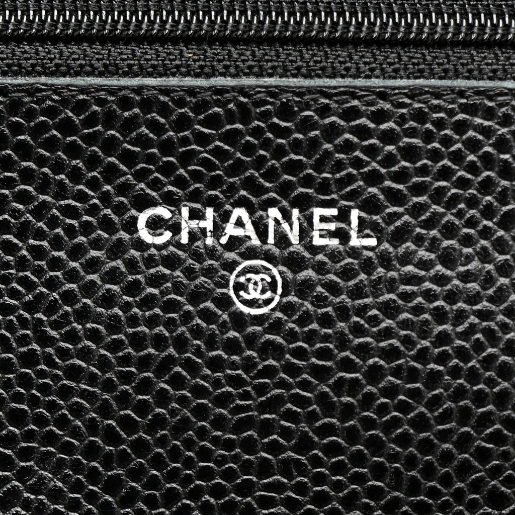 Chanel Caviar Quilted Wallet on Chain WOC Black