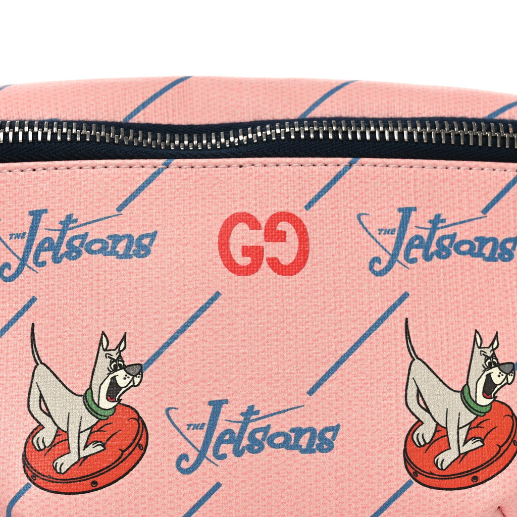 Gucci Coated Canvas Interlocking G Jetsons Childrens Belt Bag Pink