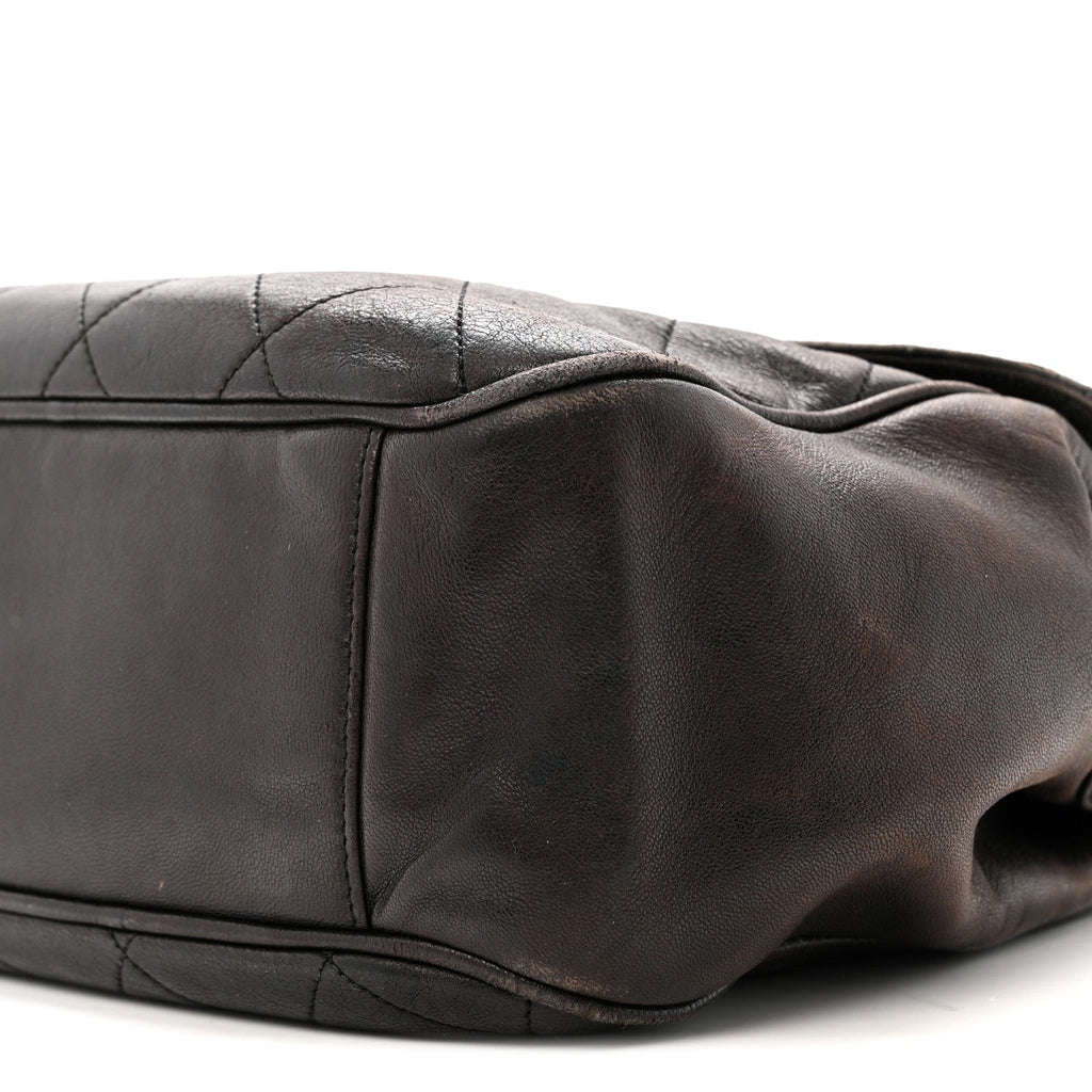 Chanel Lambskin Quilted Flap Shoulder Bag Black