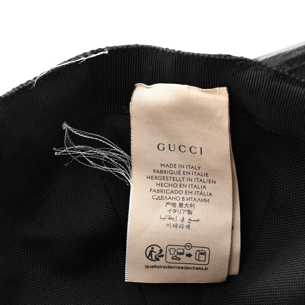 Gucci Monogram Jumbo GG Baseball Hat XS Black