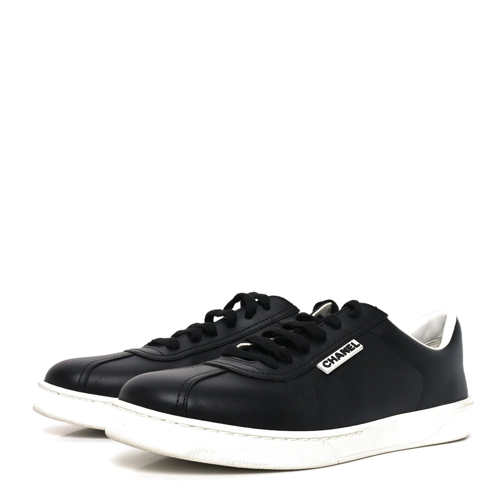 Calfskin CC Uniform Womens Sneakers 39 Black