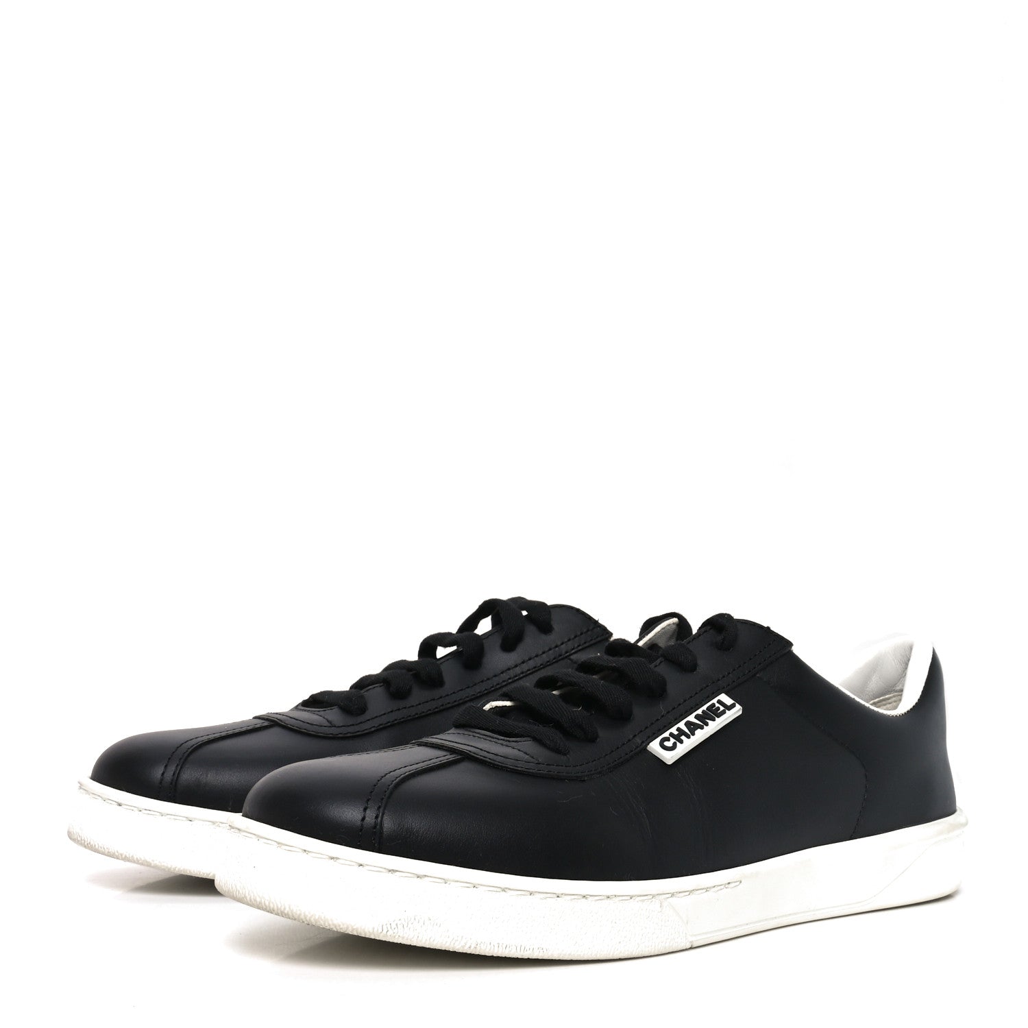 Calfskin CC Uniform Womens Sneakers 39 Black