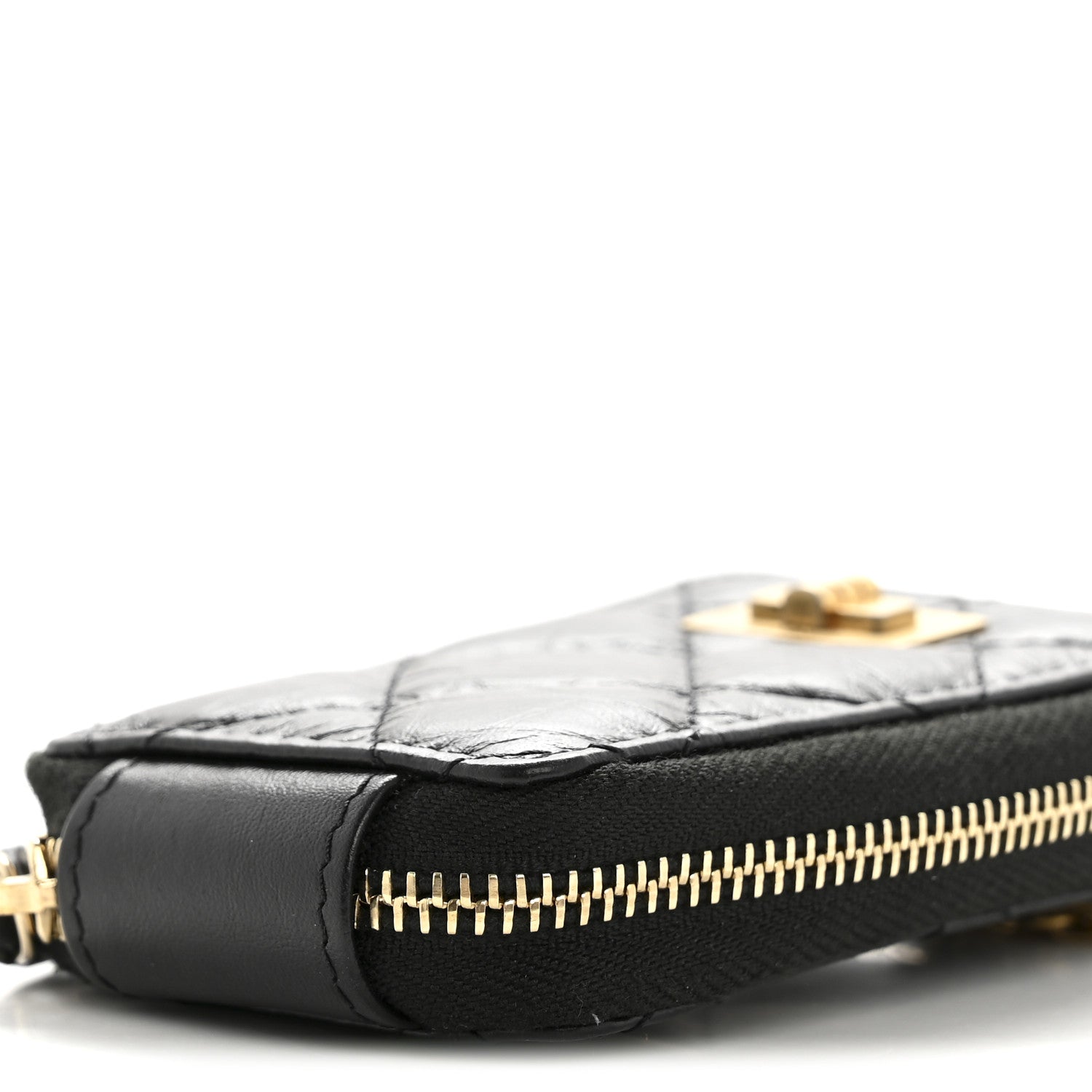 Chanel Aged Calfskin Quilted 2.55 Reissue Clutch With Chain Black