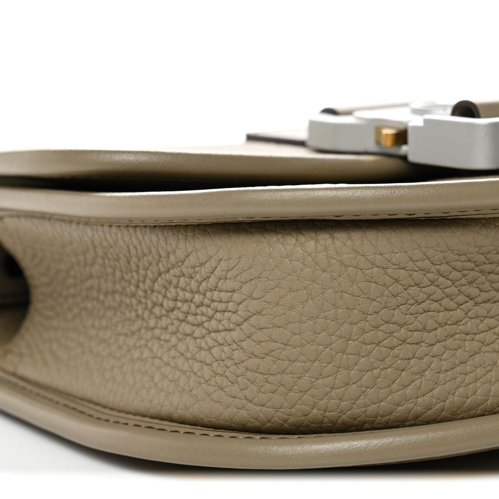 Christian Dior Grained Calfskin Mini Gallop Bag With Strap Beige