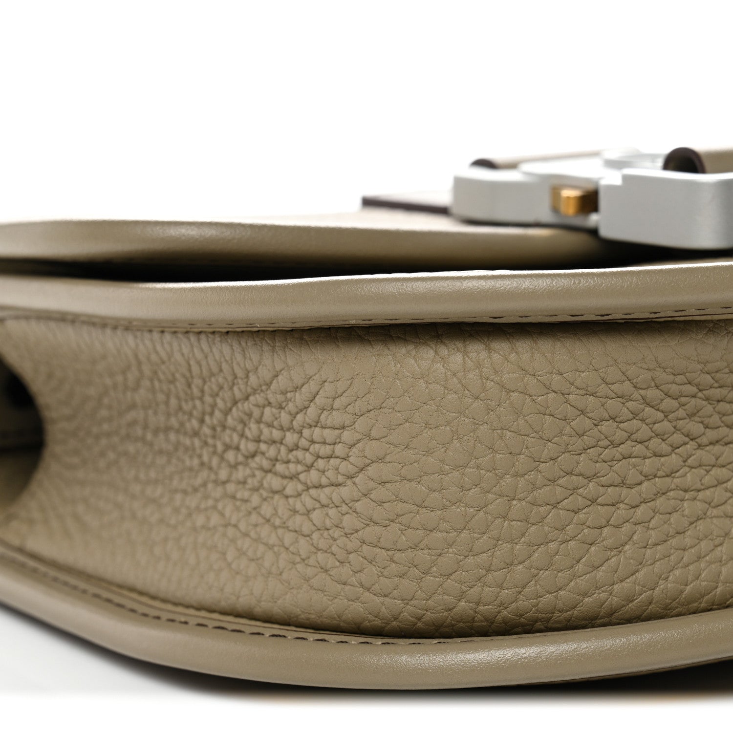 Christian Dior Grained Calfskin Mini Gallop Bag With Strap Beige