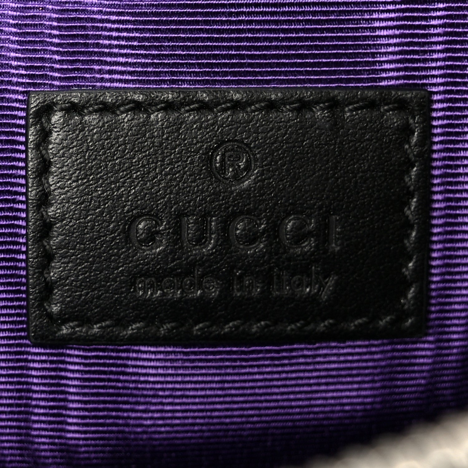 Gucci Nylon Calfskin Enamel GG Matelasse Beauty Case Black
