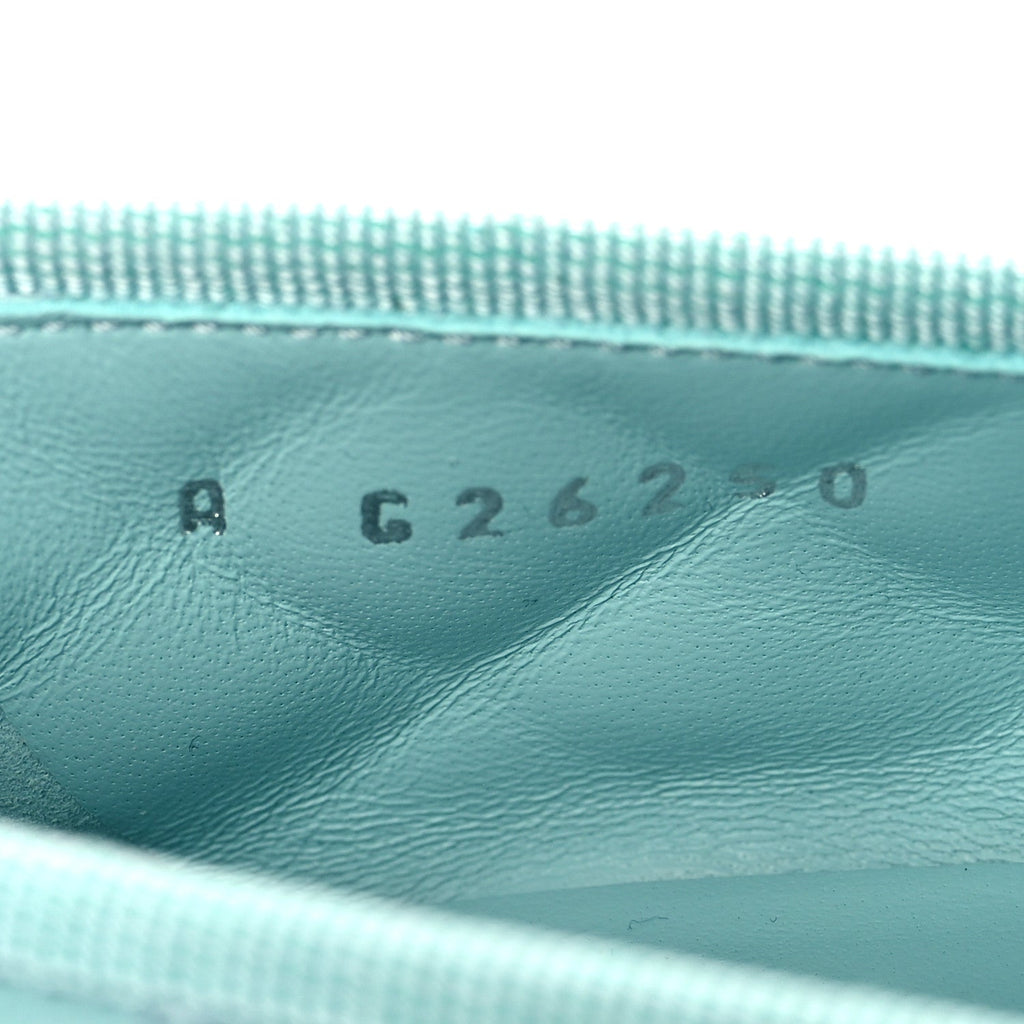Chanel Suede Calfskin Quilted Cap Toe CC Ballerina Flats 38.5 Light Blue