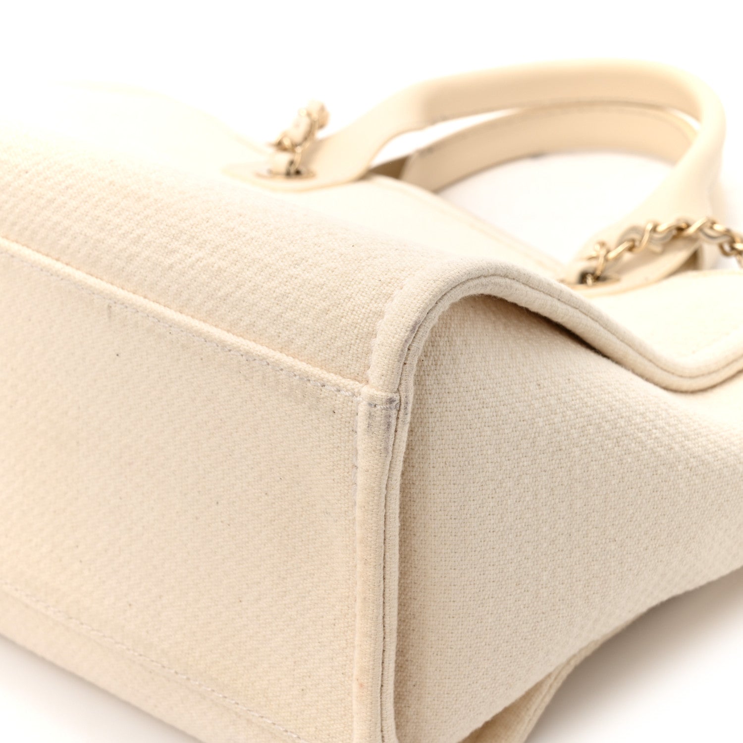 Chanel Mixed Fibers Small Deauville Tote White