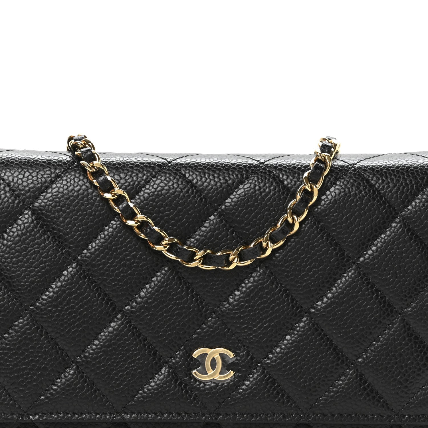 Chanel Caviar Quilted Wallet on Chain WOC Black