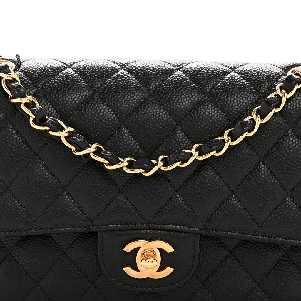 Chanel Caviar Quilted Medium Double Flap Black