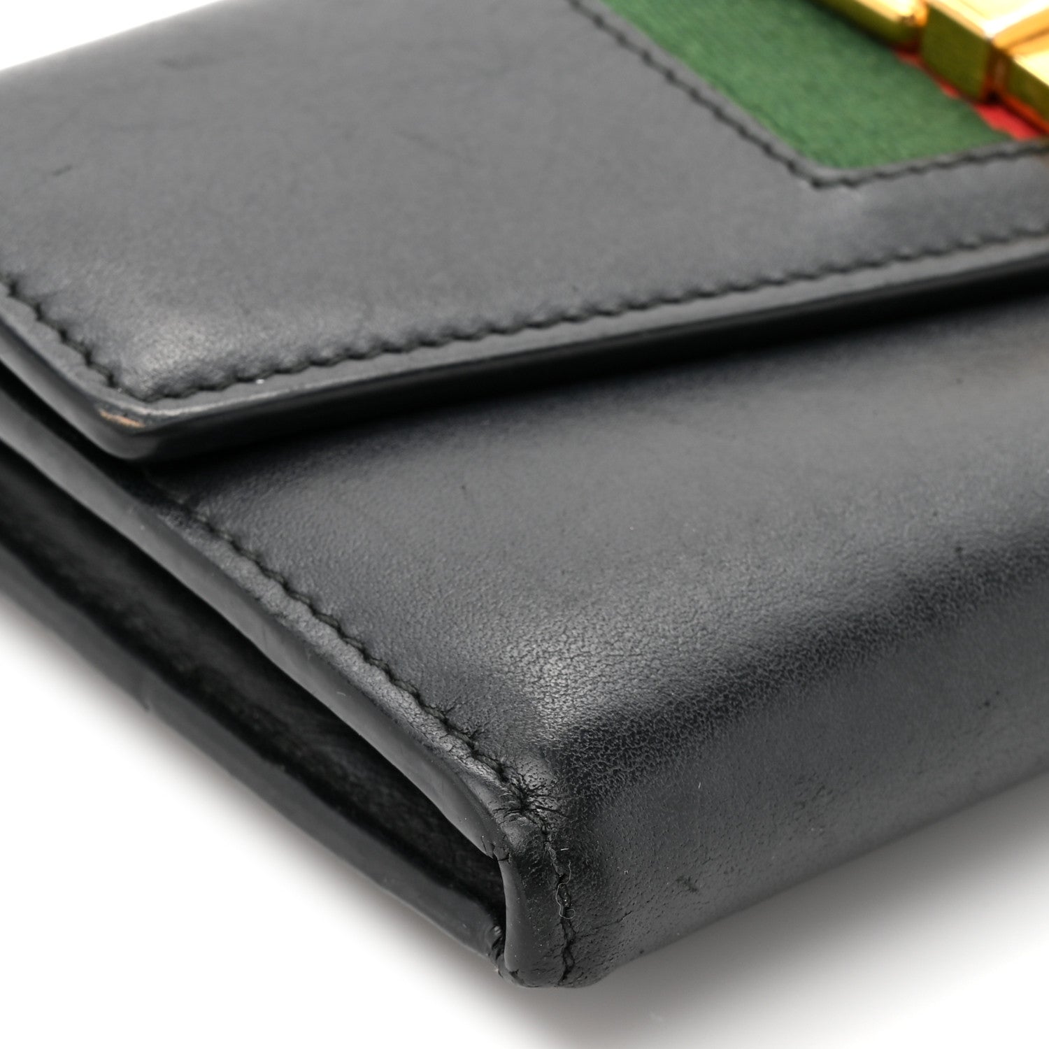 Gucci Calfskin Sylvie Continental Wallet Black