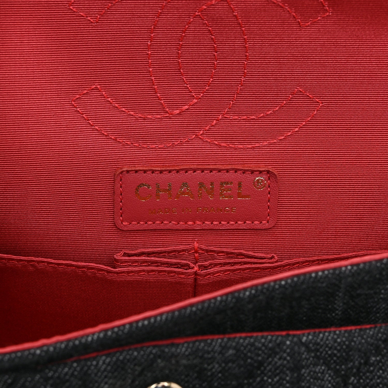 Chanel Denim Tweed 2.55 Reissue 224 Flap  Black