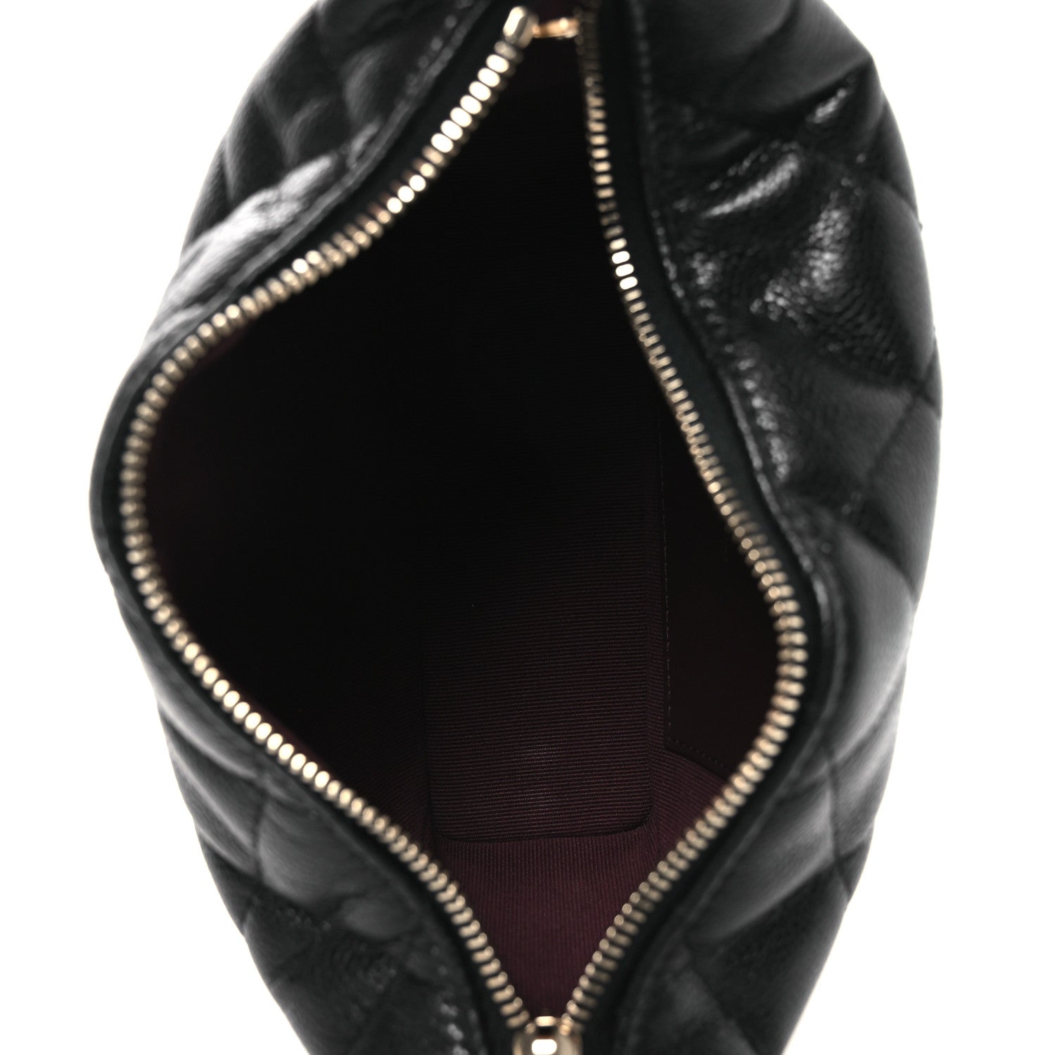 Chanel Caviar Quilted Hobo Clutch With Chain Black