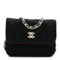 Chanel Jersey Quilted Micro Mini Flap Black