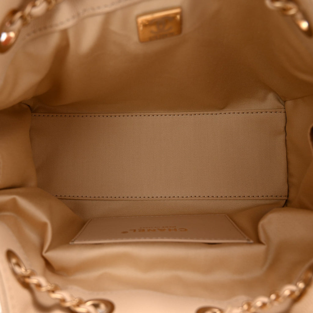 Chanel Caviar Quilted Mini Chanel 25 Handbag Beige
