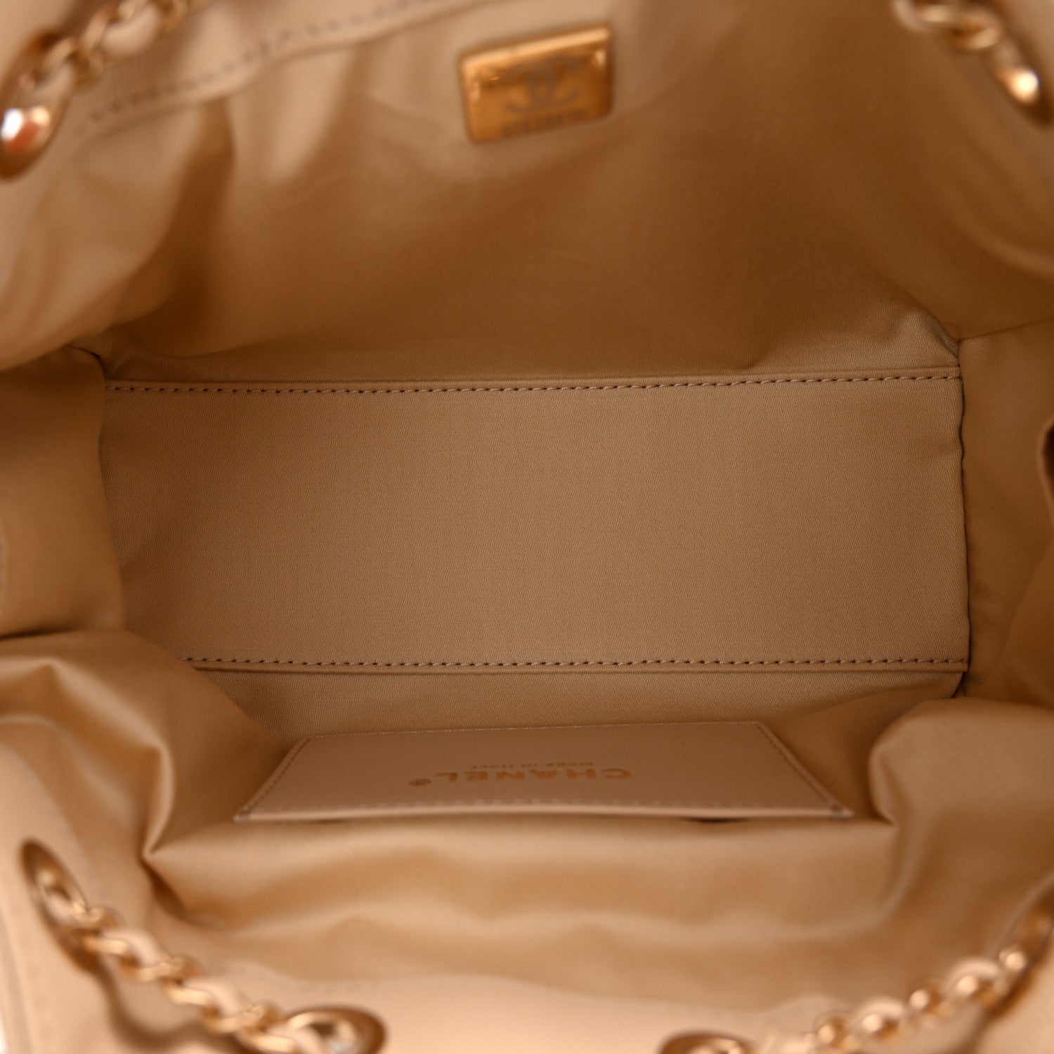 Chanel Caviar Quilted Mini Chanel 25 Handbag Beige