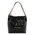 Chanel Shiny Calfskin Quilted Small Chanel 22 Black