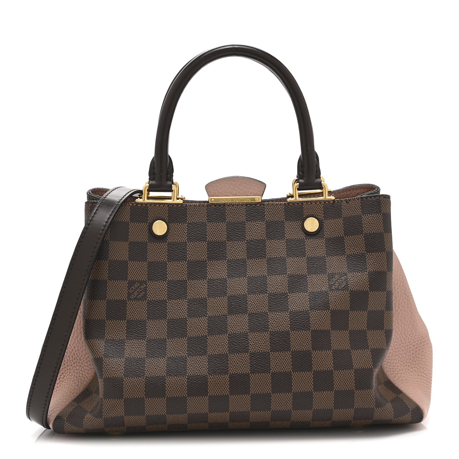 Louis Vuitton Damier Ebene Cuir Taurillon Brittany Magnolia