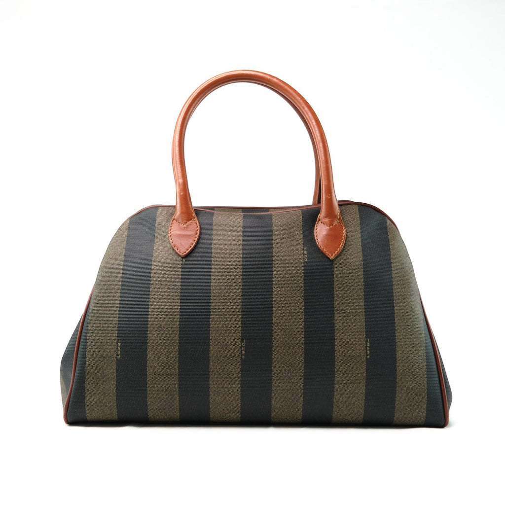 Fendi Pequin Canvas Handbag - '10s