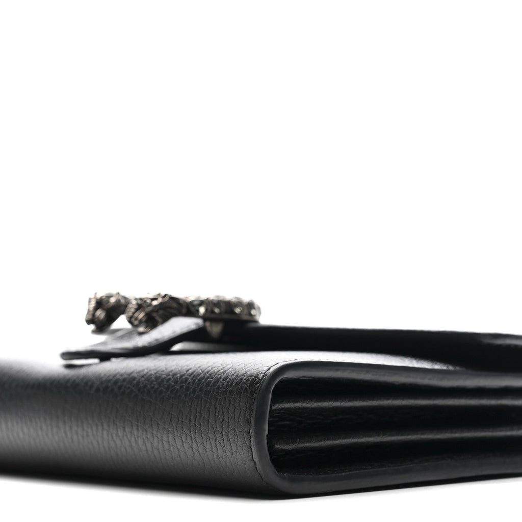 Gucci Calfskin Mini Dionysus Chain Wallet Black